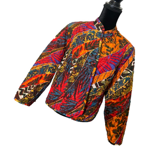 Chico’s~NWOT~Vibrant~Colorful~Eclectic Mix Of Patterns~Quilted~Jacket~Size 3P